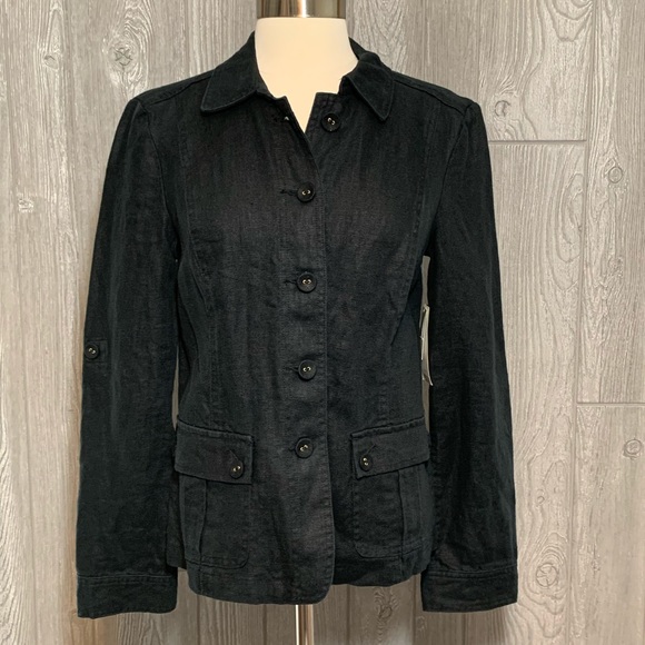 Charter Club Jackets & Blazers - Charter Club Black Linen Jacket S NWT